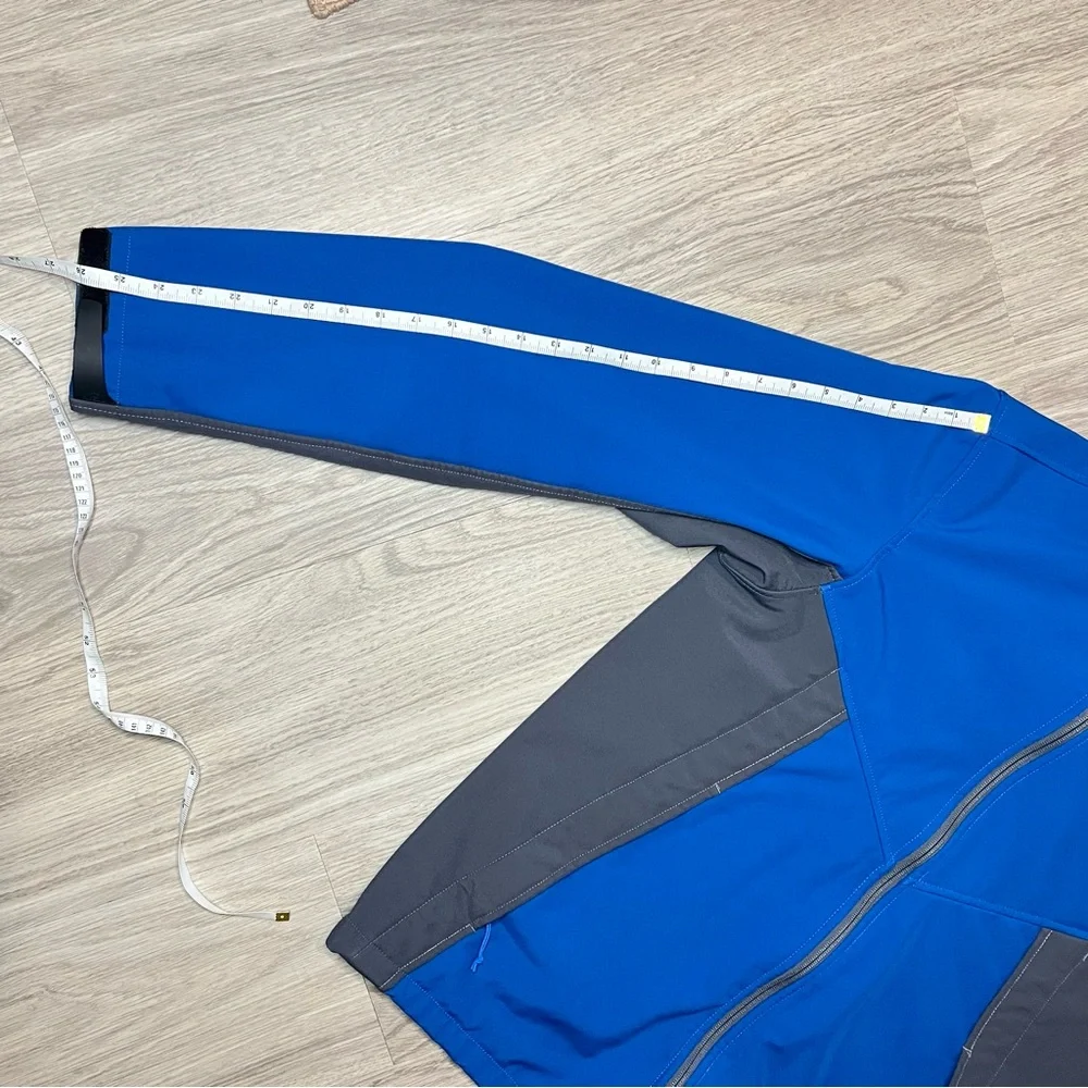 The North Face Apex Chromium Jacket Men’s Size L Blue Grey Fleece Lined outdoor